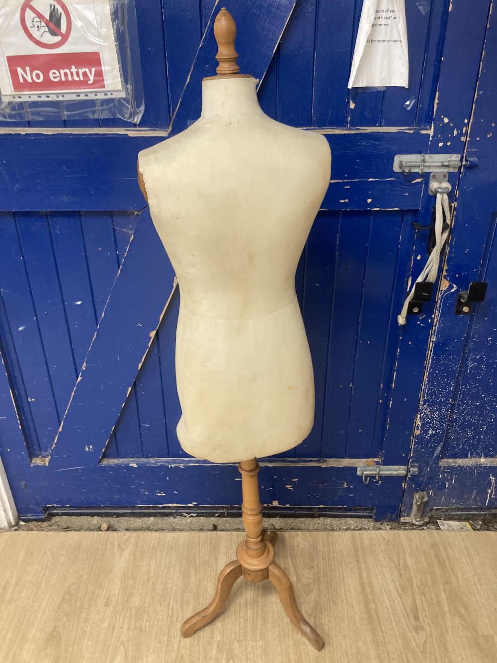 A dress makers dummy, height 62cm